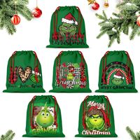 Christmas Cartoon Style Cartoon Character Letter Cloth Party Festival Gift Bags main image 1