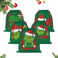 Christmas Cartoon Style Cartoon Character Letter Cloth Party Festival Gift Bags main image 3