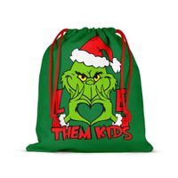 Christmas Cartoon Style Cartoon Character Letter Cloth Party Festival Gift Bags sku image 2