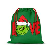 Christmas Cartoon Style Cartoon Character Letter Cloth Party Festival Gift Bags sku image 3