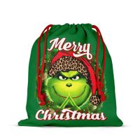 Christmas Cartoon Style Cartoon Character Letter Cloth Party Festival Gift Bags sku image 7