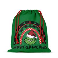 Christmas Cartoon Style Cartoon Character Letter Cloth Party Festival Gift Bags sku image 9