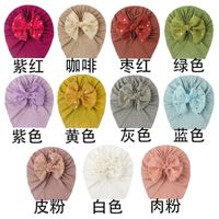 Fashion Solid Color Bow Knot Baby Clothes sku image 13
