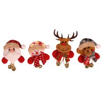 Christmas Cartoon Style Cute Bear Snowman Cloth Party Festival Costume Props Brooches main image 2