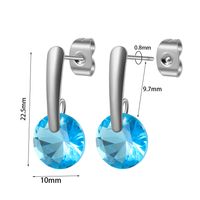 1 Pair Casual Cute Round Plating Inlay Stainless Steel Zircon Ear Studs sku image 4