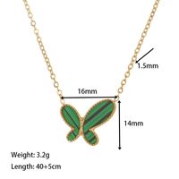 Sweet Simple Style Butterfly Stainless Steel Plating Gold Plated Pendant Necklace sku image 3