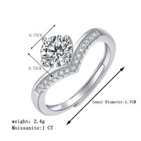 Elegant Luxurious Geometric Sterling Silver Gra Inlay Moissanite 18k Gold Plated Rings main image 5