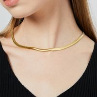 Simple Style Solid Color Copper Plating 18k Gold Plated Women's Necklace main image 6