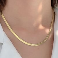 Simple Style Solid Color Copper Plating 18k Gold Plated Women's Necklace main image 4