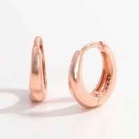 1 Pair Simple Style Commute Circle Plating Sterling Silver 14k Gold Plated Rose Gold Plated White Gold Plated Earrings main image 4