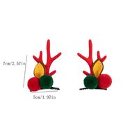 Cute Christmas Hairball Antlers Synthetics Flannel Hair Clip main image 5