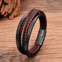 Estilo Vintage Estilo Clásico Bloque De Color Acero Inoxidable 316L. Tejido De Punto Hombres Pulsera main image 2