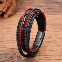 Estilo Vintage Estilo Clásico Bloque De Color Acero Inoxidable 316L. Tejido De Punto Hombres Pulsera main image 3