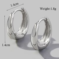1 Pair Simple Style Commute Circle Plating Sterling Silver 14k Gold Plated Rose Gold Plated White Gold Plated Earrings sku image 4