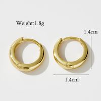 1 Pair Simple Style Commute Circle Plating Sterling Silver 14k Gold Plated Rose Gold Plated White Gold Plated Earrings sku image 5