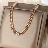 Retro Xuping Streetwear Solid Color Copper Alloy Plating 18k Gold Plated Unisex Necklace main image 4