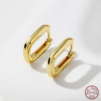1 Pair Simple Style Commute Geometric Plating Sterling Silver 14k Gold Plated Rose Gold Plated White Gold Plated Earrings main image 2