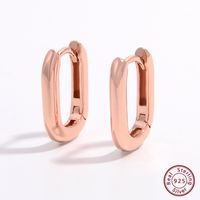 1 Pair Simple Style Commute Geometric Plating Sterling Silver 14k Gold Plated Rose Gold Plated White Gold Plated Earrings main image 4