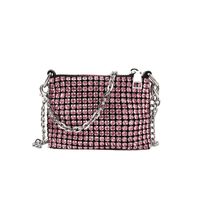 Silver Pvc Solid Color Square Evening Bags sku image 1