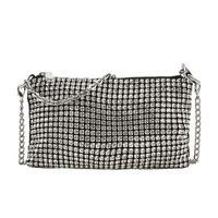 Silver Pvc Solid Color Square Evening Bags sku image 4