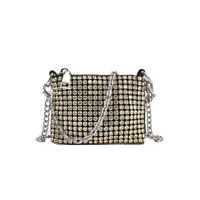 Silver Pvc Solid Color Square Evening Bags sku image 2