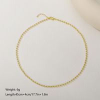 Casual Simple Style Classic Style Round Copper Plating 18k Gold Plated Necklace sku image 1