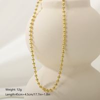 Casual Simple Style Classic Style Round Copper Plating 18k Gold Plated Necklace sku image 2