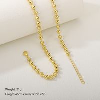 Casual Simple Style Classic Style Round Copper Plating 18k Gold Plated Necklace sku image 3