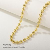 Casual Simple Style Classic Style Round Copper Plating 18k Gold Plated Necklace sku image 5