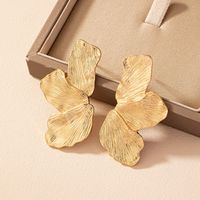 1 Pair Retro Punk Flower Plating Zinc Gold Plated Ear Studs main image 1