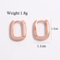 1 Pair Simple Style Commute Geometric Plating Sterling Silver 14k Gold Plated Rose Gold Plated White Gold Plated Earrings sku image 3