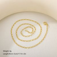 Casual Simple Style Classic Style Solid Color Copper Plating 18k Gold Plated Necklace sku image 3