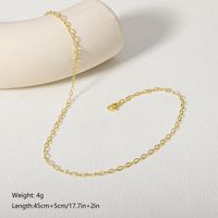 Casual Simple Style Classic Style Solid Color Copper Plating 18k Gold Plated Necklace sku image 2