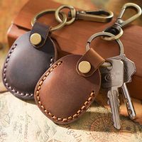 Unisex Solid Color Leather Buckle Card Holder main image 1