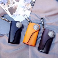 Unisex Solid Color Leather Buckle Coin Purse main image 1