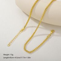 Décontractée Style Simple Style Classique Couleur Unie Le Cuivre Placage Plaqué Or 18k Collier sku image 6