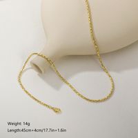 Casual Simple Style Classic Style Solid Color Copper Plating 18k Gold Plated Necklace sku image 7