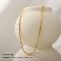 Casual Simple Style Classic Style Solid Color Copper Plating 18k Gold Plated Necklace sku image 5