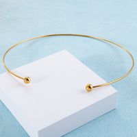 Stainless Steel Titanium Steel 18K Gold Plated Casual Simple Style Solid Color Choker main image 3
