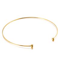 Stainless Steel Titanium Steel 18K Gold Plated Casual Simple Style Solid Color Choker main image 4
