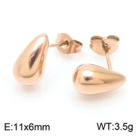 Stainless Steel 18K Gold Plated Retro Streetwear Plating Geometric Earrings Necklace sku image 5