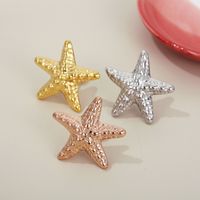 1 Pair Simple Style Classic Style Starfish Plating Titanium Steel 18K Gold Plated Ear Studs main image 1