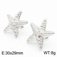 1 Pair Simple Style Classic Style Starfish Plating Titanium Steel 18K Gold Plated Ear Studs sku image 3