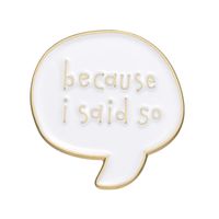 Cute Cartoon Letter Alloy Plating Unisex Brooches sku image 2