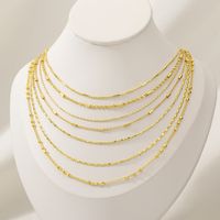 Lässig Einfacher Stil Klassischer Stil Einfarbig Kupfer Überzug 18 Karat Vergoldet Halskette main image 5