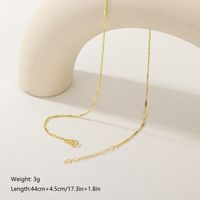 Lässig Einfacher Stil Klassischer Stil Einfarbig Kupfer Überzug 18 Karat Vergoldet Halskette sku image 5