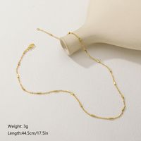 Lässig Einfacher Stil Klassischer Stil Einfarbig Kupfer Überzug 18 Karat Vergoldet Halskette sku image 2