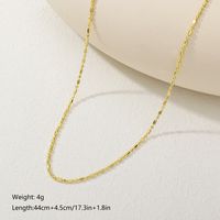 Lässig Einfacher Stil Klassischer Stil Einfarbig Kupfer Überzug 18 Karat Vergoldet Halskette sku image 3