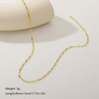 Casual Simple Style Classic Style Solid Color Copper Plating 18k Gold Plated Necklace sku image 5