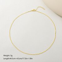 Casual Simple Style Classic Style Solid Color Copper Plating 18k Gold Plated Necklace sku image 1